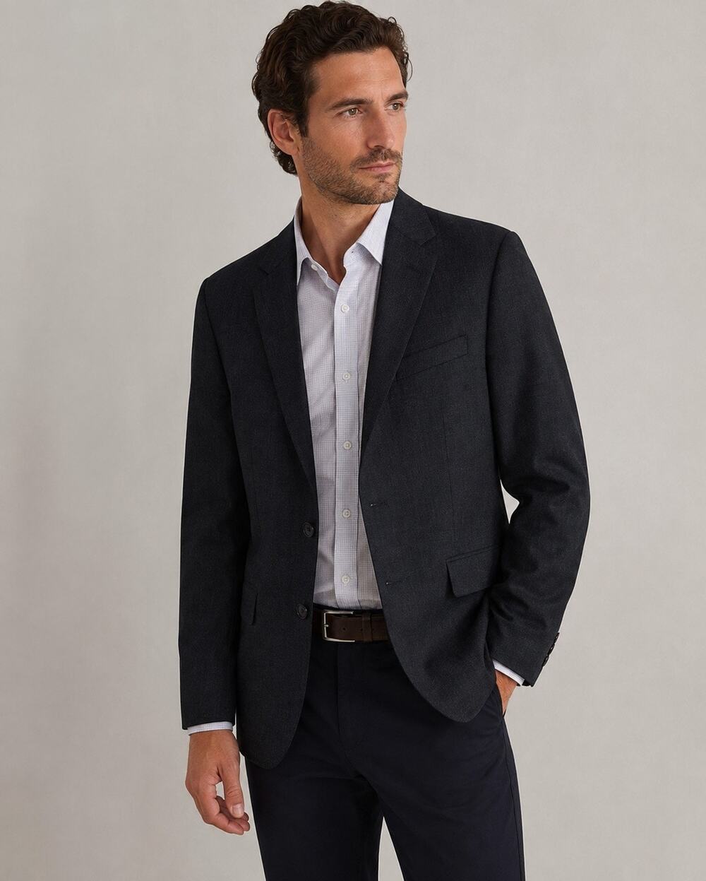 Bonobos Men’s Blazer 38L Charcoal Gray Standard Fit 2 Button Wool Sport Coat